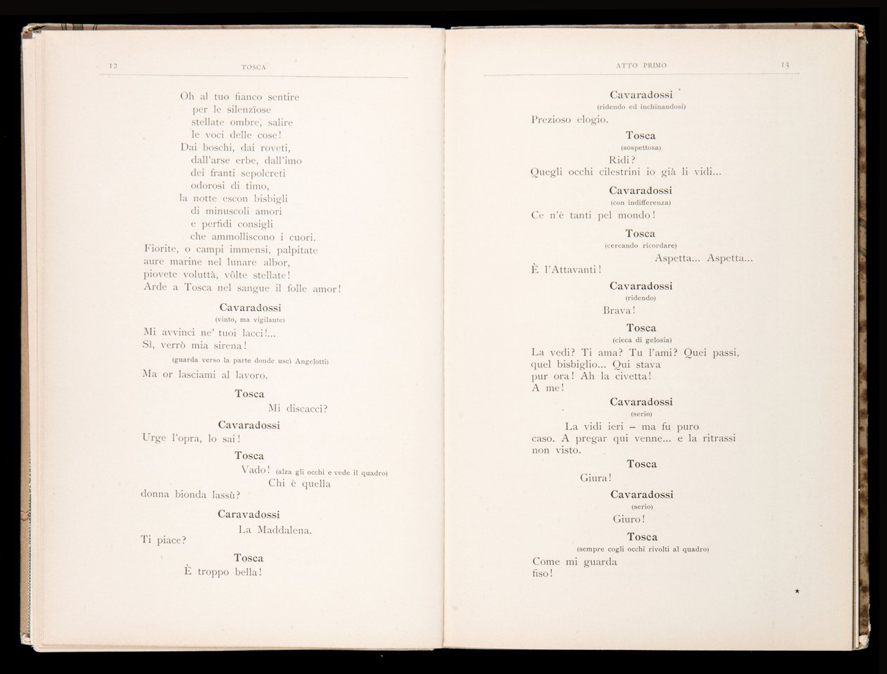 Libretto, Tosca, Giacomo Puccini, Edition Ricordi, İtalya by Italian School