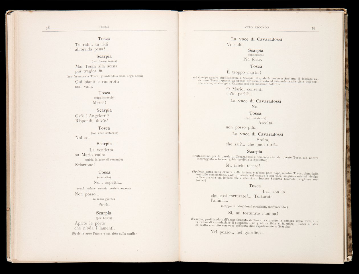 Libretto, Tosca, Giacomo Puccini, Edition Ricordi, İtalya by Italian School