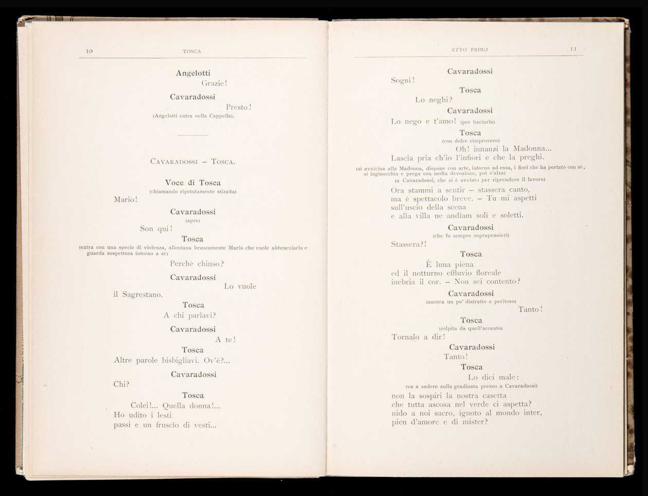 Libretto, Tosca, Giacomo Puccini, Edition Ricordi, İtalya by Italian School