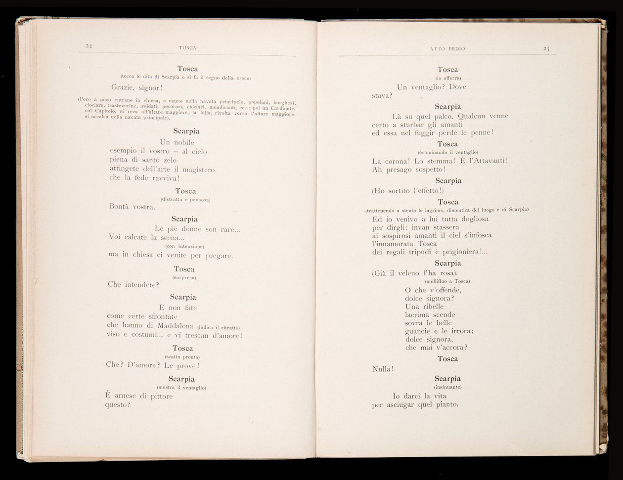 Libretto, Tosca, Giacomo Puccini, Edition Ricordi, İtalya by Italian School