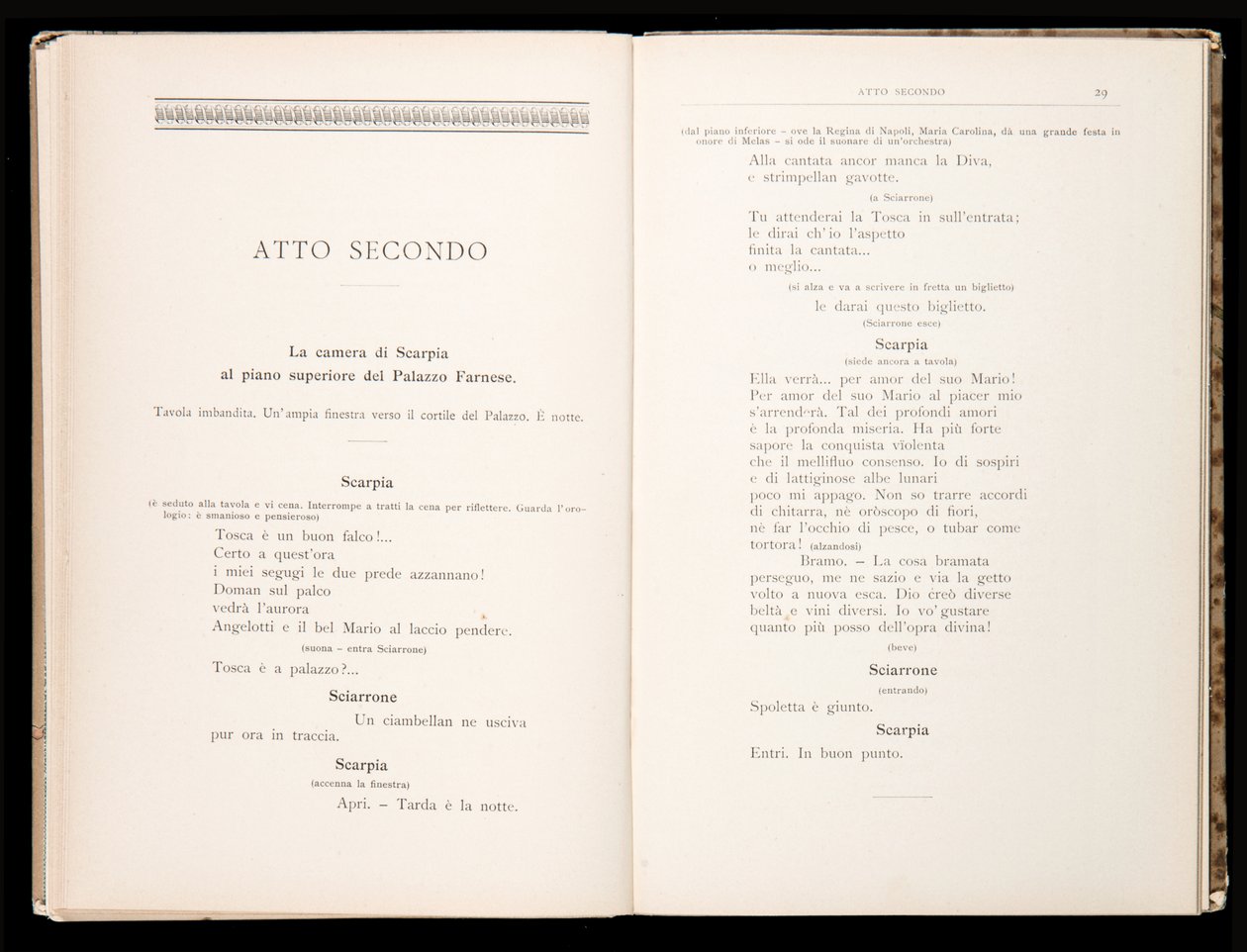 Libretto, Tosca, Giacomo Puccini, Edition Ricordi, İtalya by Italian School