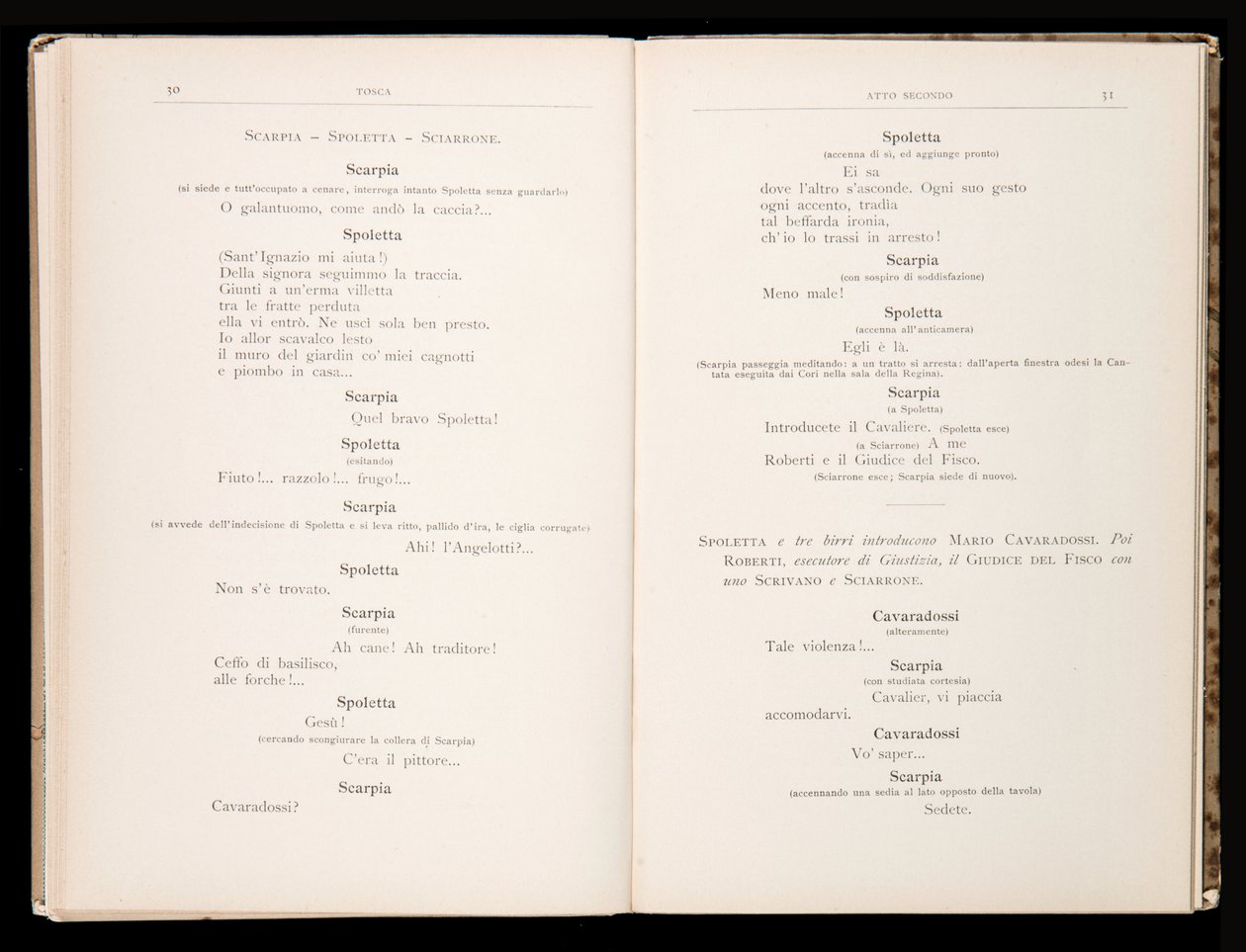 Libretto, Tosca, Giacomo Puccini, Edition Ricordi, İtalya by Italian School