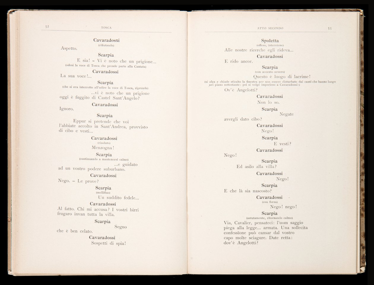 Libretto, Tosca, Giacomo Puccini, Edition Ricordi, İtalya by Italian School