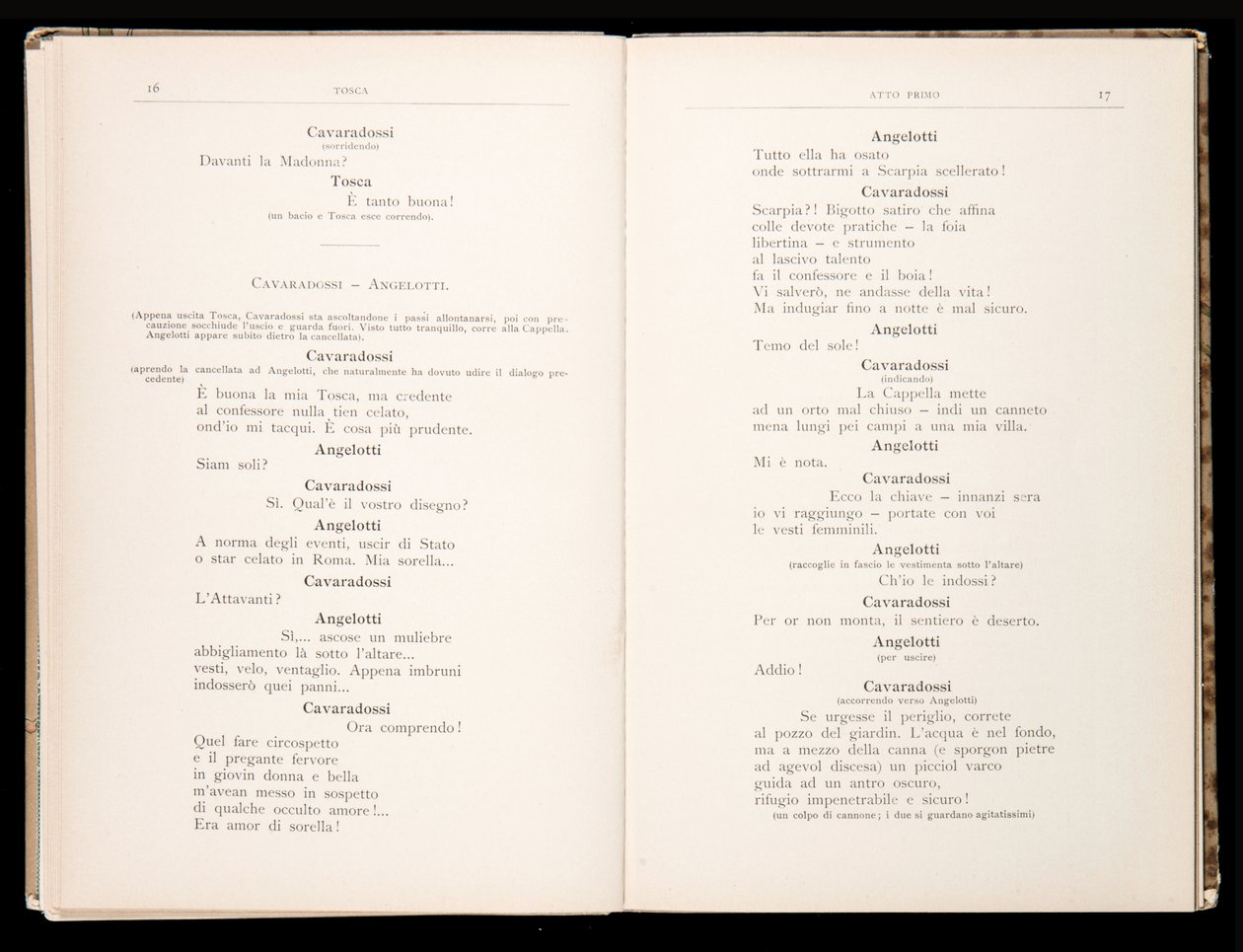Libretto, Tosca, Giacomo Puccini, Edition Ricordi, İtalya by Italian School