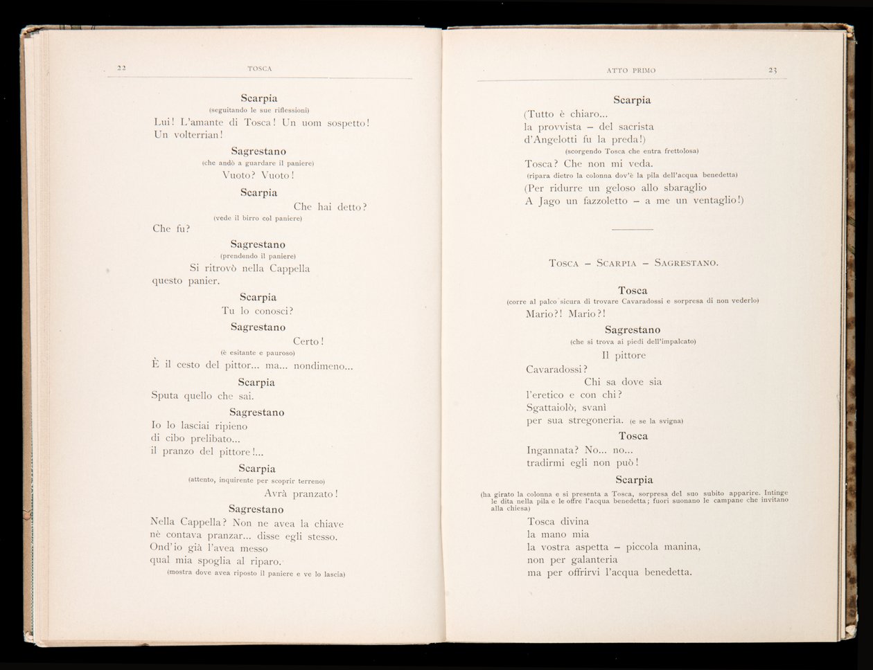Libretto, Tosca, Giacomo Puccini, Edition Ricordi, İtalya by Italian School