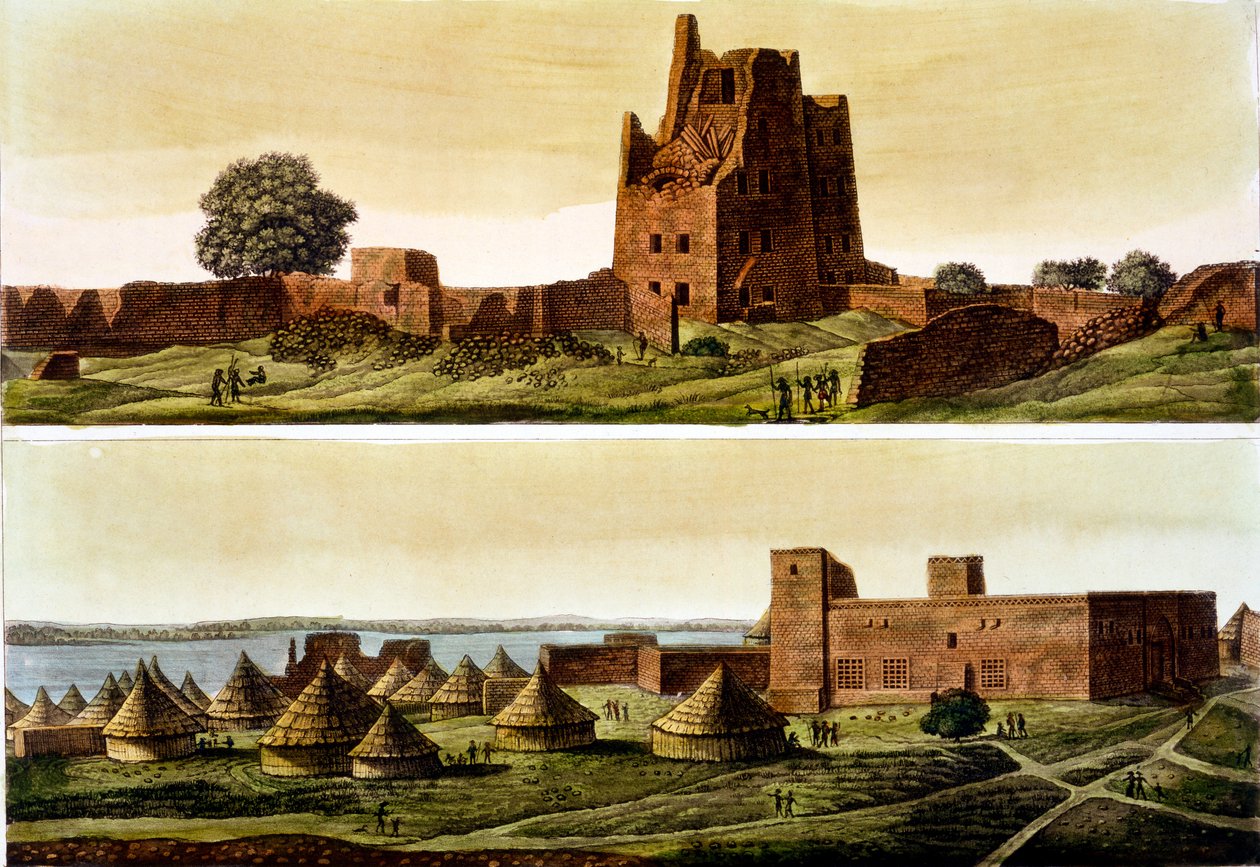 Aşağı Mısır veya Sudan, Nil Nehri: Aşağıda, El-Querebyn Köyü, 1820