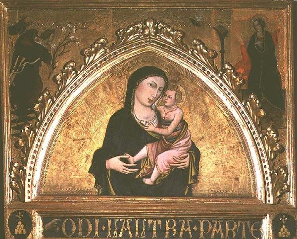 Madonna ve Çocuk (panelde öfke) by Italian School