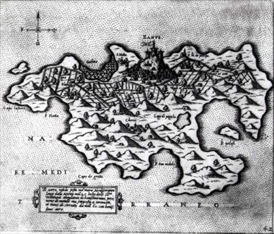 Türklere Karşı Venedik Kalesi olan Zante Adası Haritası by Italian School