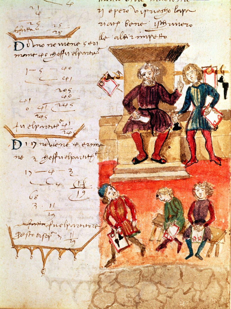 Matematik Dersi, bir matematik incelemesinden (kağıt üzerinde wc) by Italian School