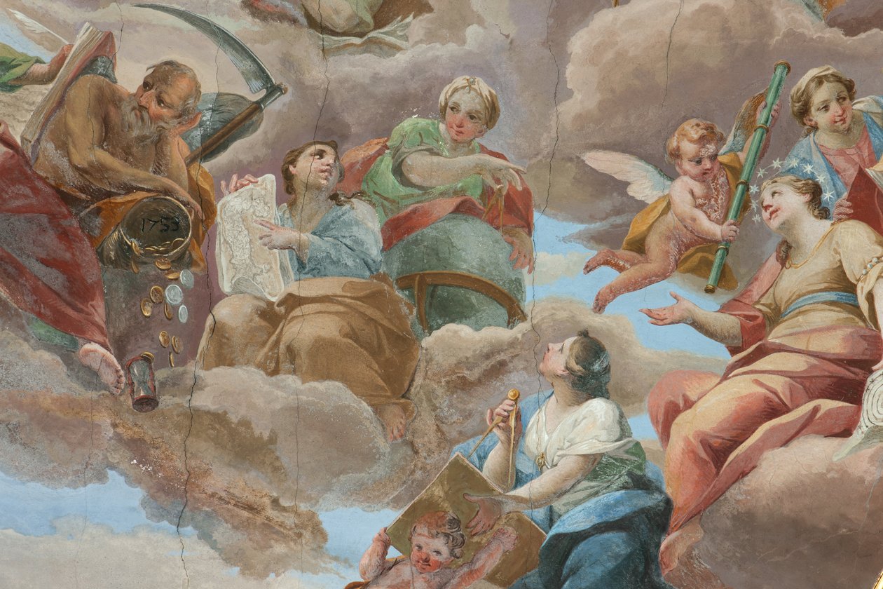 Milano, San Francesco da Paola Kilisesi, Fresco Hall Palazzo by Italian School