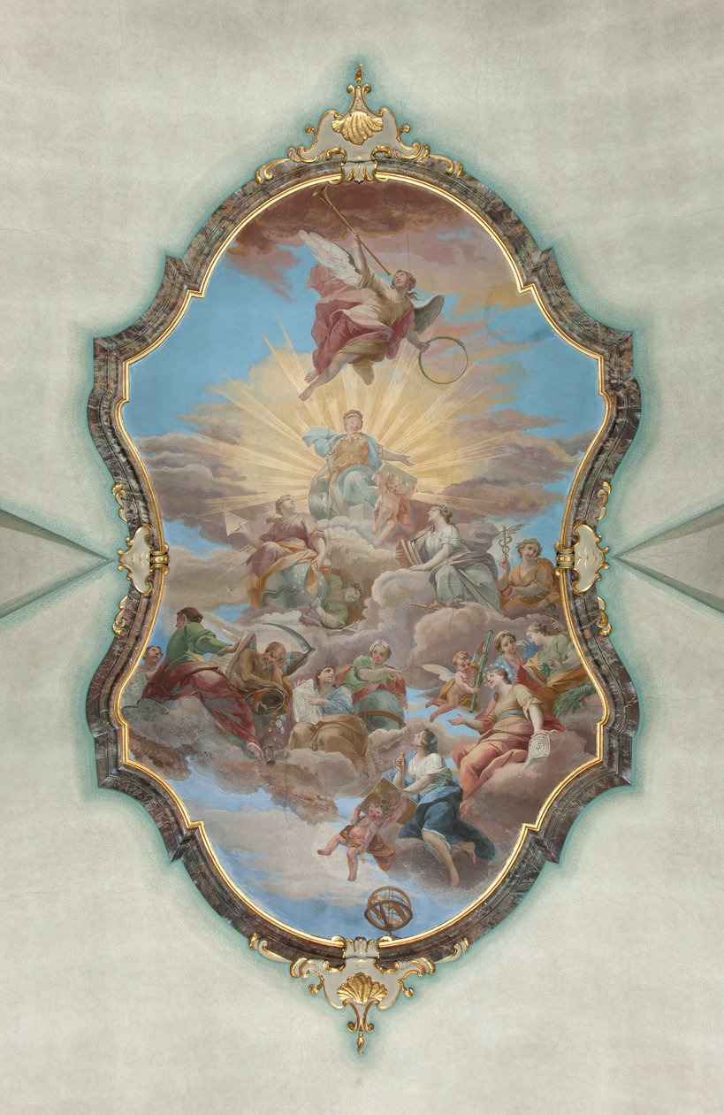Milano, San Francesco da Paola Kilisesi, Fresco Hall Palazzo by Italian School