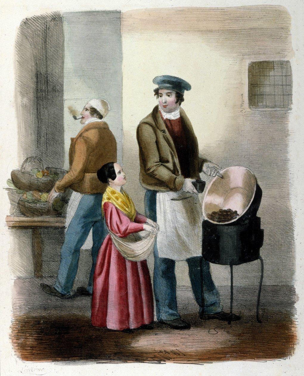 Milanese Metier: kestane satıcısı. by Italian School