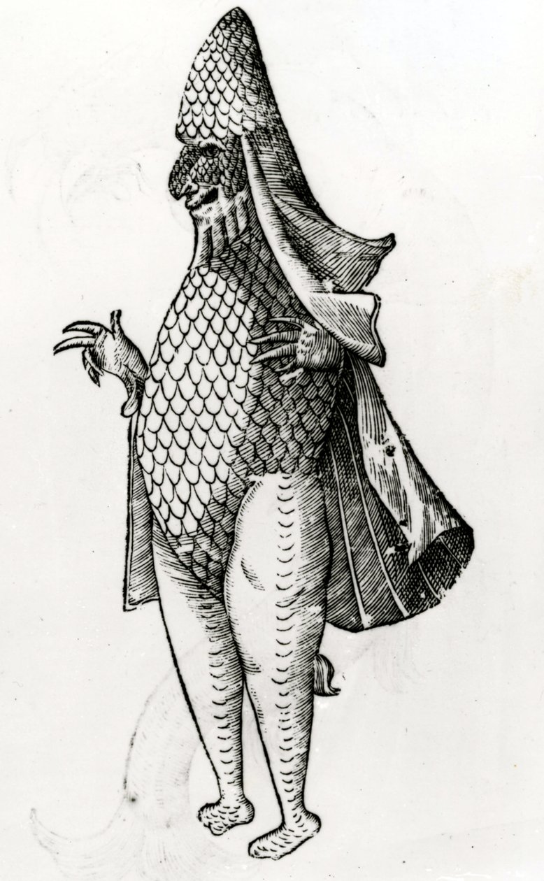 Piskoposun eğitim alışkanlıklarına atıfta bulunan Monster Marinus, 1642 by Italian School