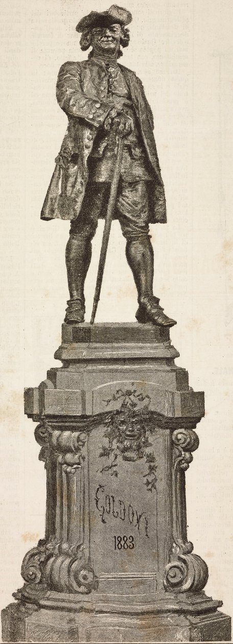 Antonio dal Zotto tarafından Carlo Goldoni (1707-1793) Anıtı, 20 Aralık