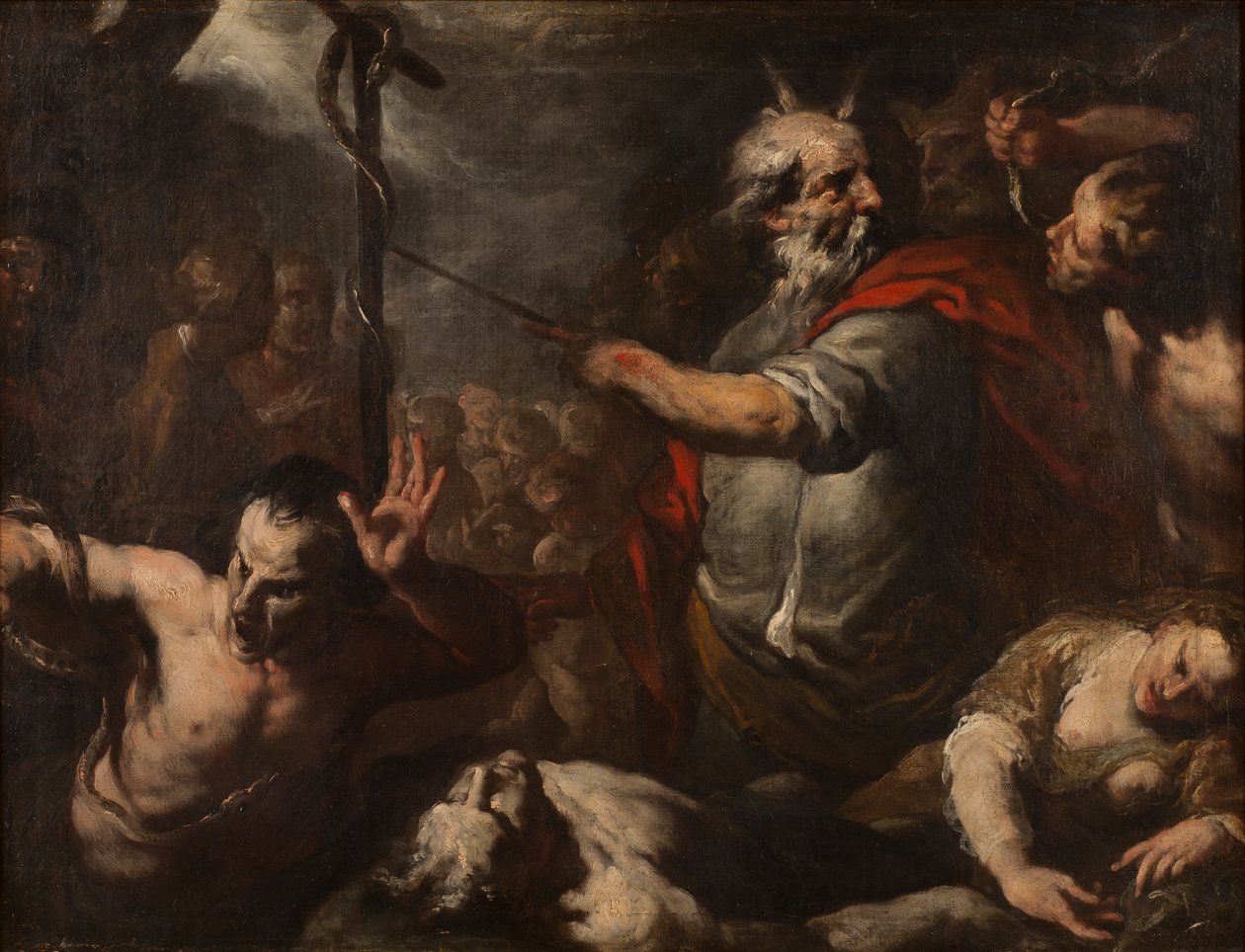 Musa ve Brazen Yılan by Italian School