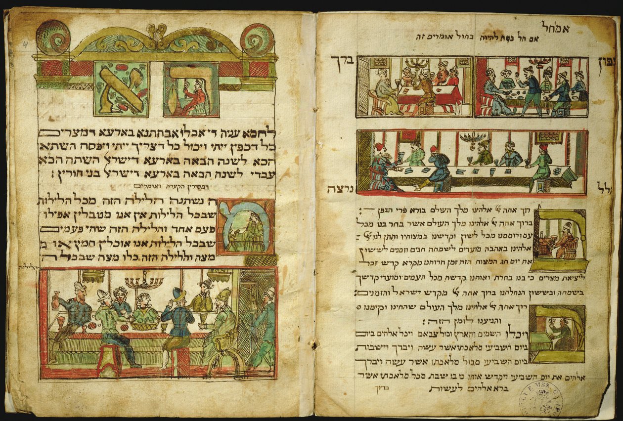 Ms.C.A.2795 Yahudi Halkının Öyküsünden Yahudi Halkının Dini Ayinleri by Italian School