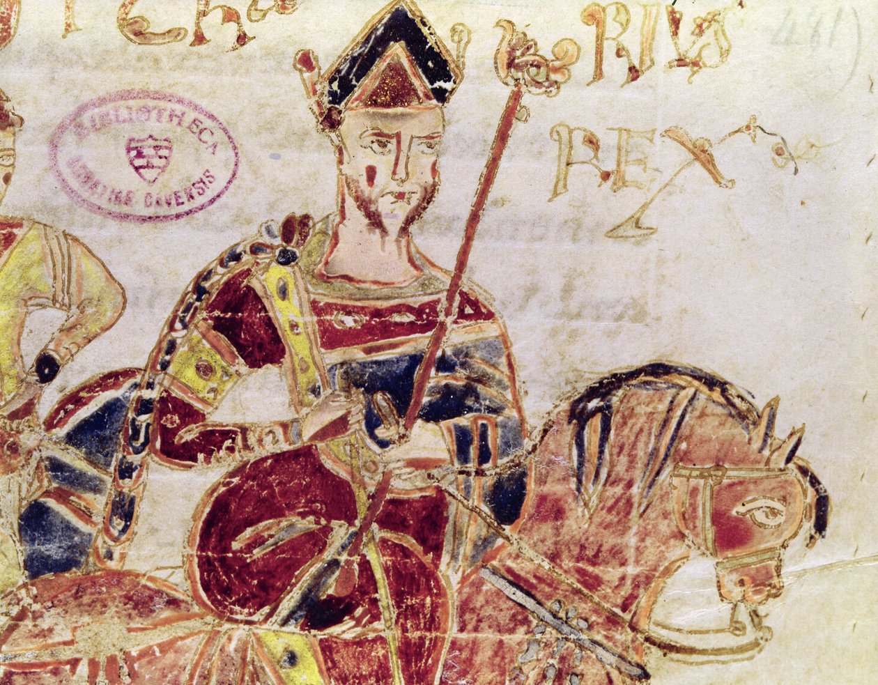 Bayan 4 Lothair I (c.795-855) atının üzerinde by Italian School