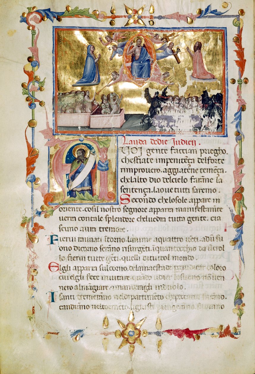 Bayan B.R. 19, c. 62b, St Giles Şirketi tarafından Laudi Spirituali