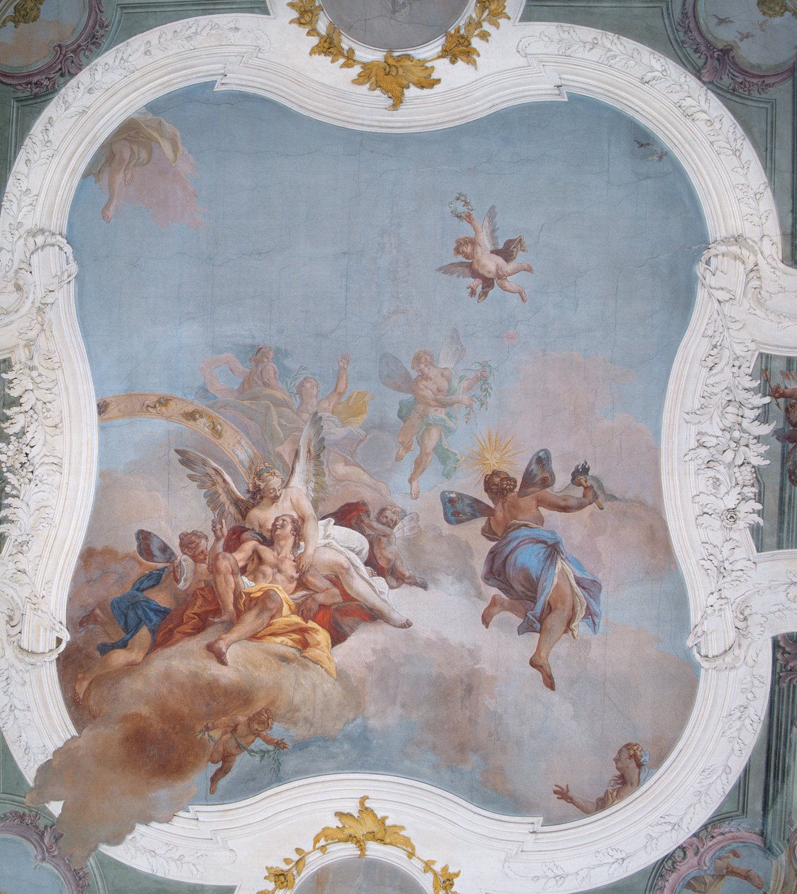 Zodyak ile Mitolojik Sahne (fresk) by Italian School