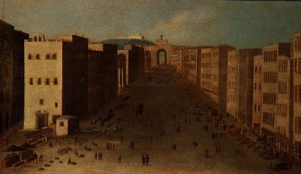 Napoliten Sokak Sahnesi by Italian School