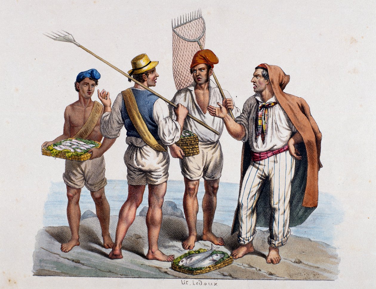 Napolili balıkçılar, İtalya by Italian School