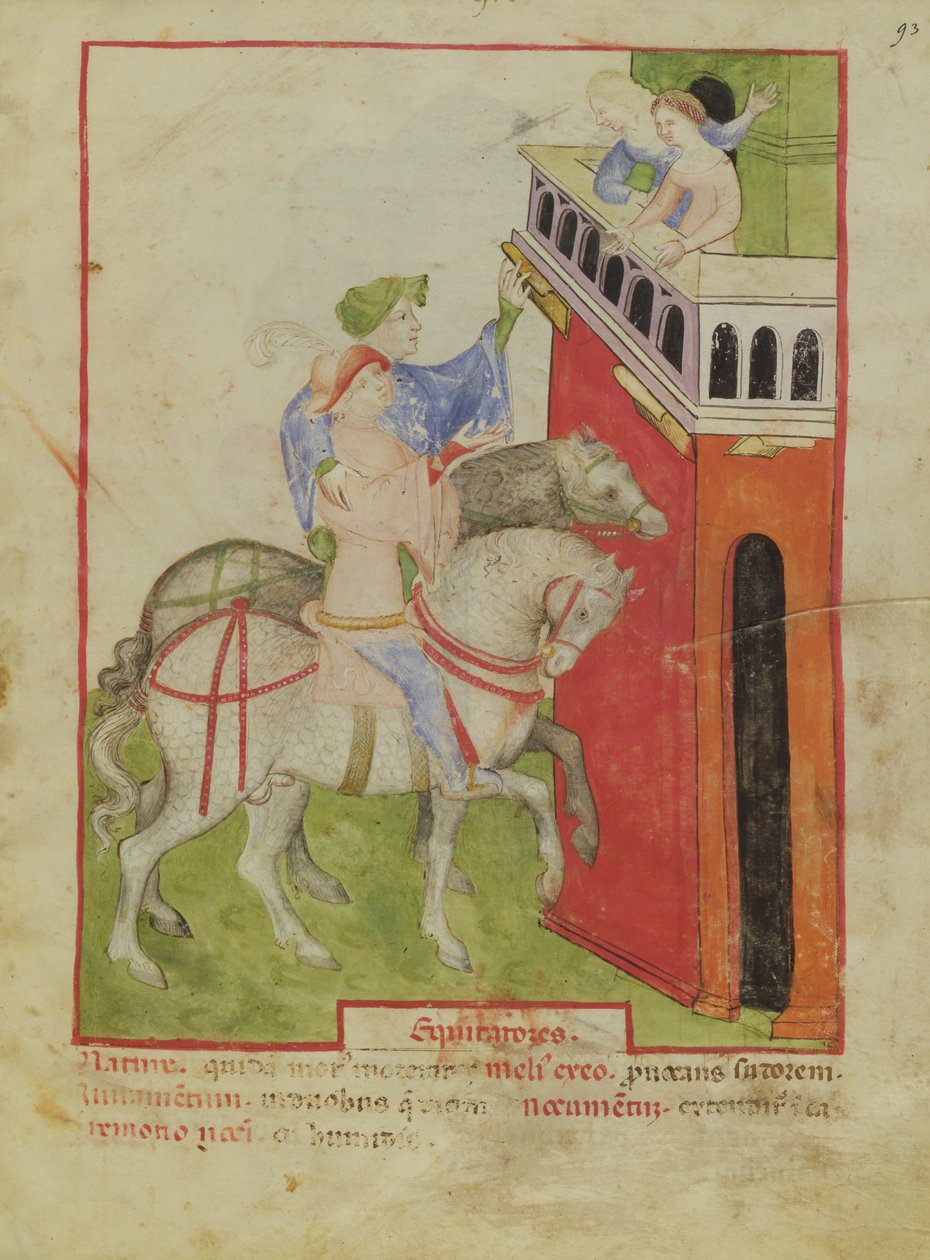Nouv Acq Lat 1673 f.93 Binicilik, Tacuinum Sanitatis