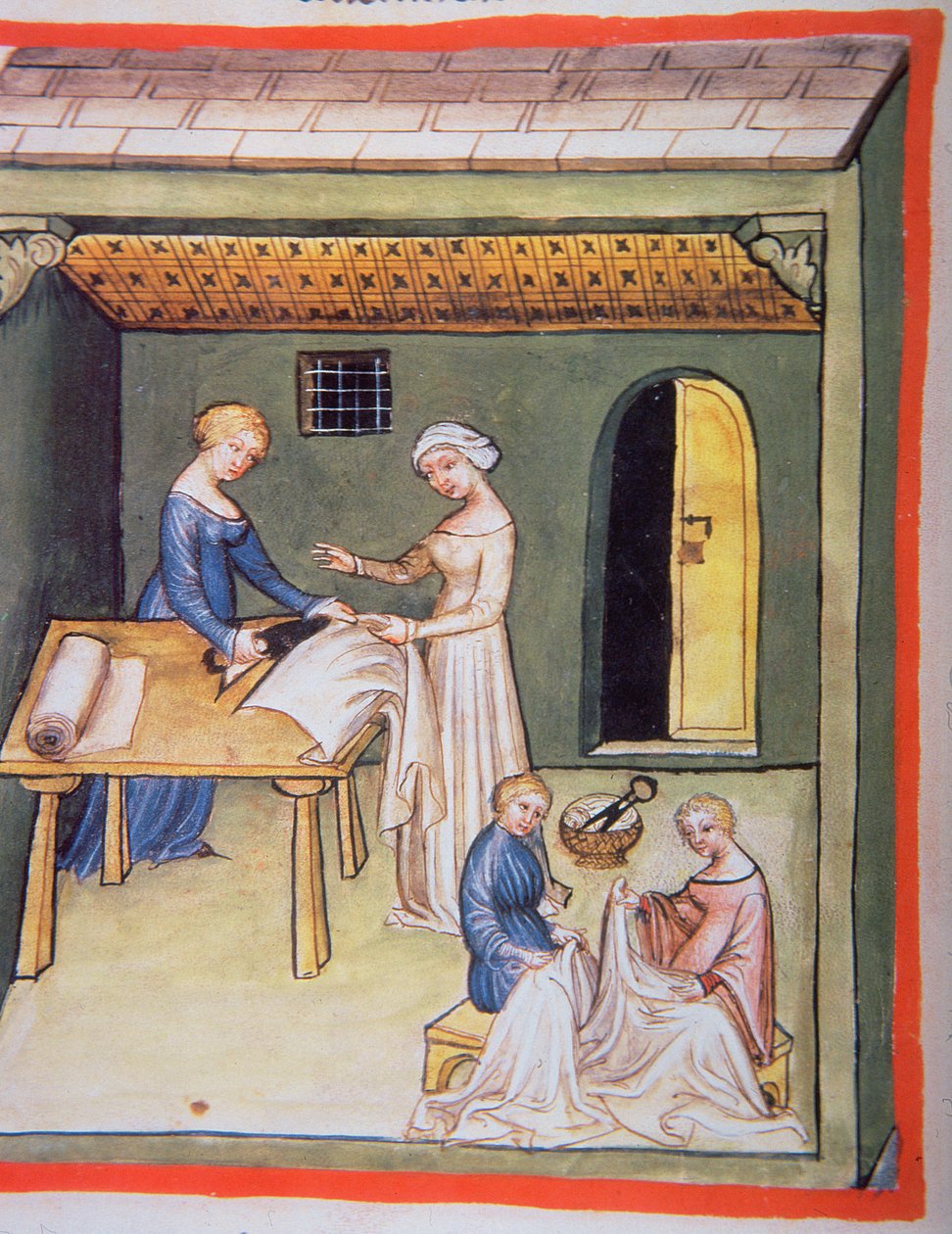 Nova 2644 fol.105v Terziler Dükkanı: Tacuinum Sanitatis