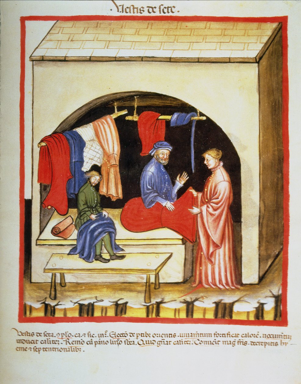 Nova 2644 fol.106r Terziler Dükkanı : Tacuinum Sanitatis
