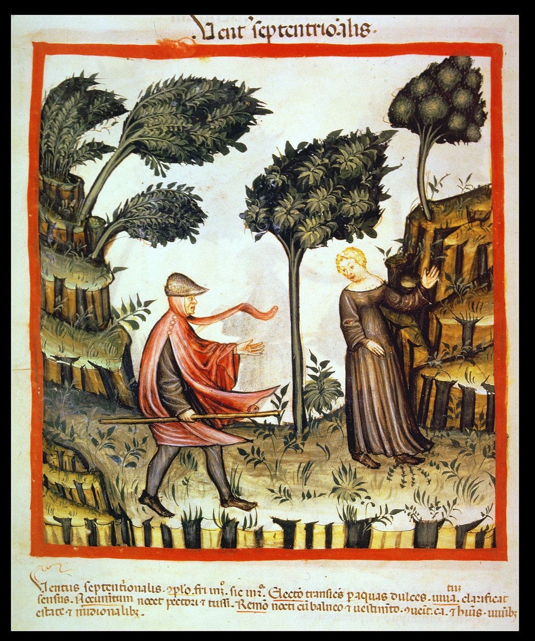 Nova 2644 fol.58v Kuzey Rüzgarı, Tacuinum Sanitatis