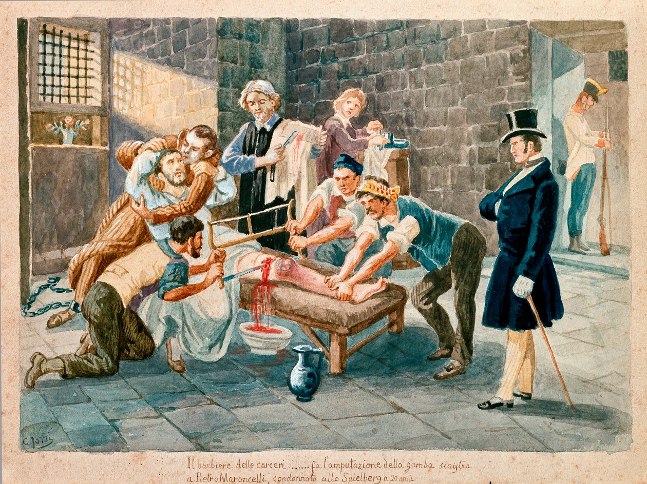 Vatansever ve Carboneria (Karbonarizm) üyesi Pietro Maroncelli (1795-1846), Moravya