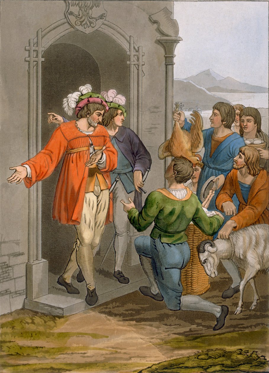 Ondalık veren köylüler, Alp bölgesi, c.1800-18 by Italian School