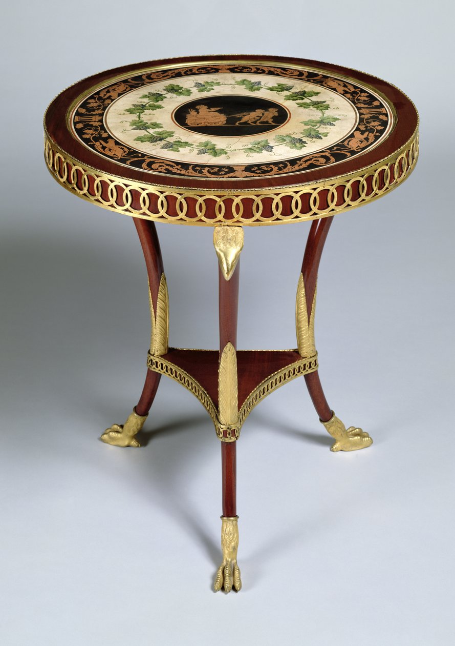 Ayaklı masa, 1804-14 (yaldızlı ahşap) by Italian School
