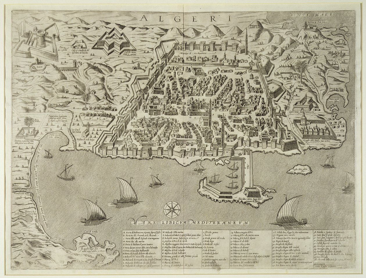 Cezayir Limanı ve Kasabası, c.1572 by Italian School