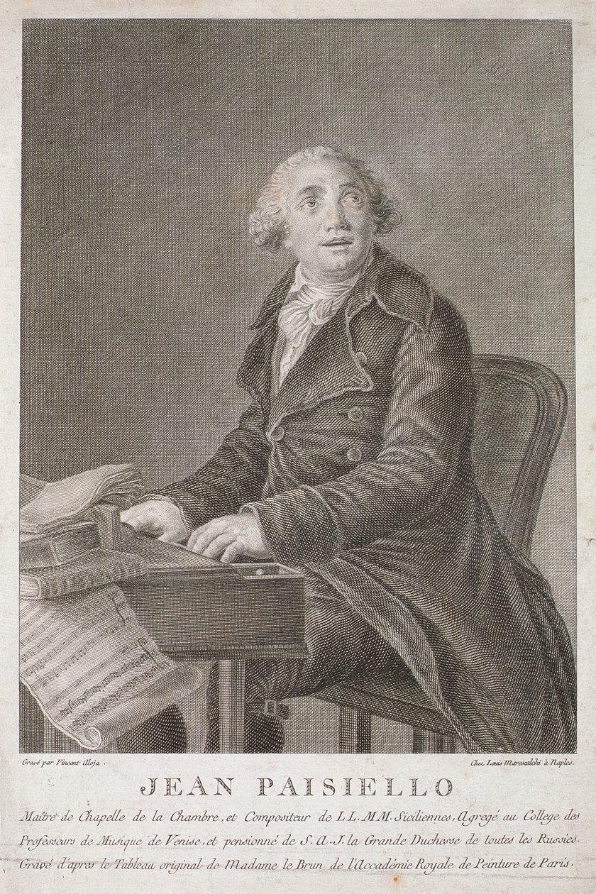 Vincent Aloja tarafından oyulmuş Giovanni Paisiello (1782-1840) portresi by Italian School