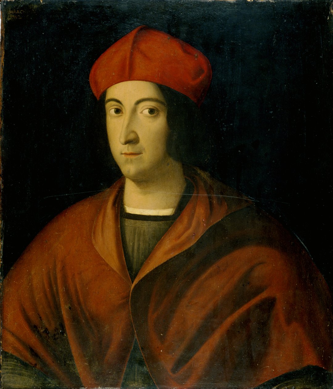 Bir kardinal portresi (ahşap üzerine tempera) by Italian School