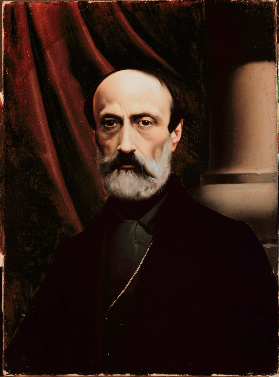 İtalyan Cumhuriyetçi politikacı Giuseppe Mazzini'nin portresi (resim by Italian School