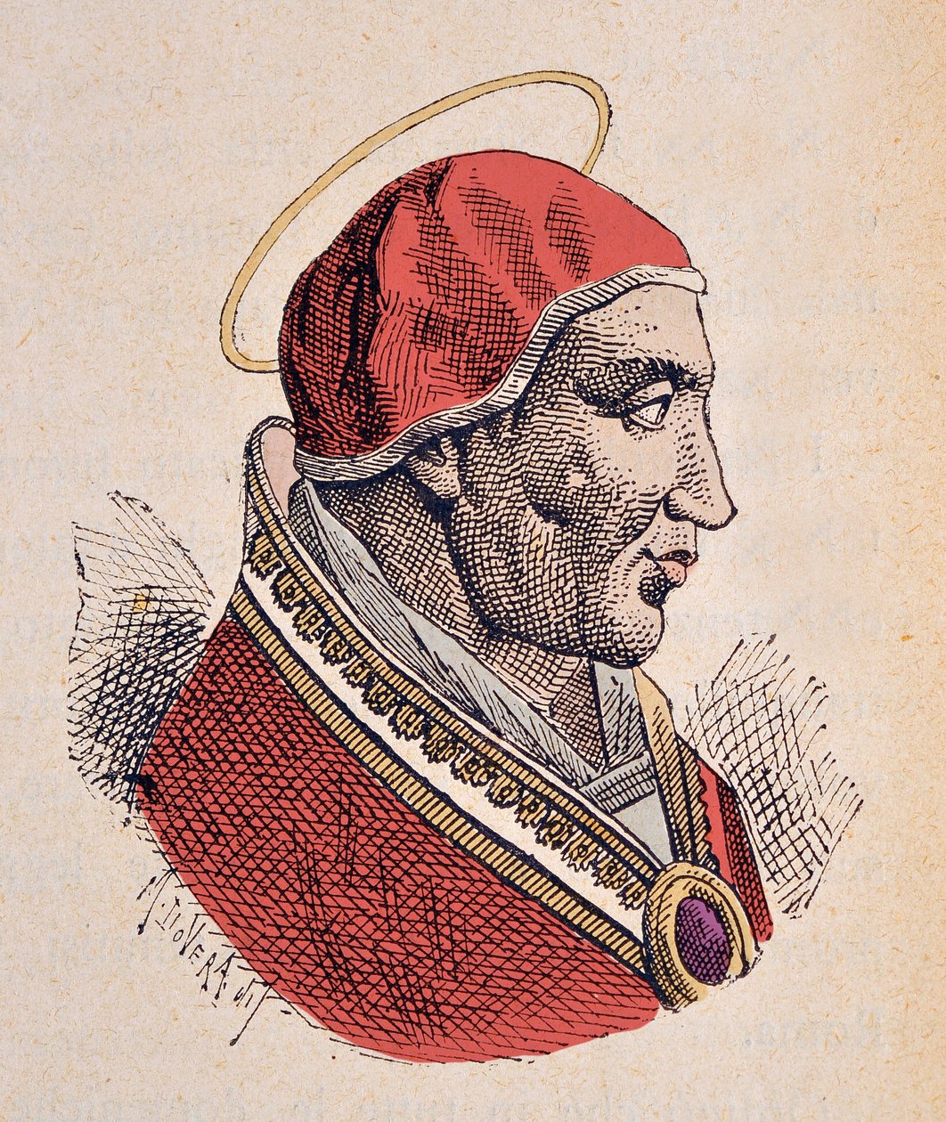 Papa Anastase II'nin Portresi (Anastasius, Anastasio) (496-498) by Italian School