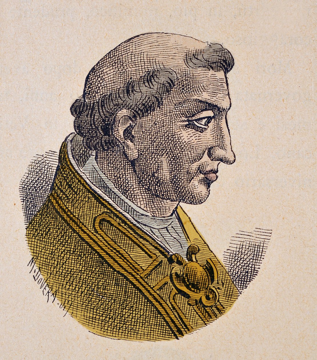 Papa III. Benoit'in Portresi (Benedetto, Benedict veya Benedictus) (855-858) by Italian School