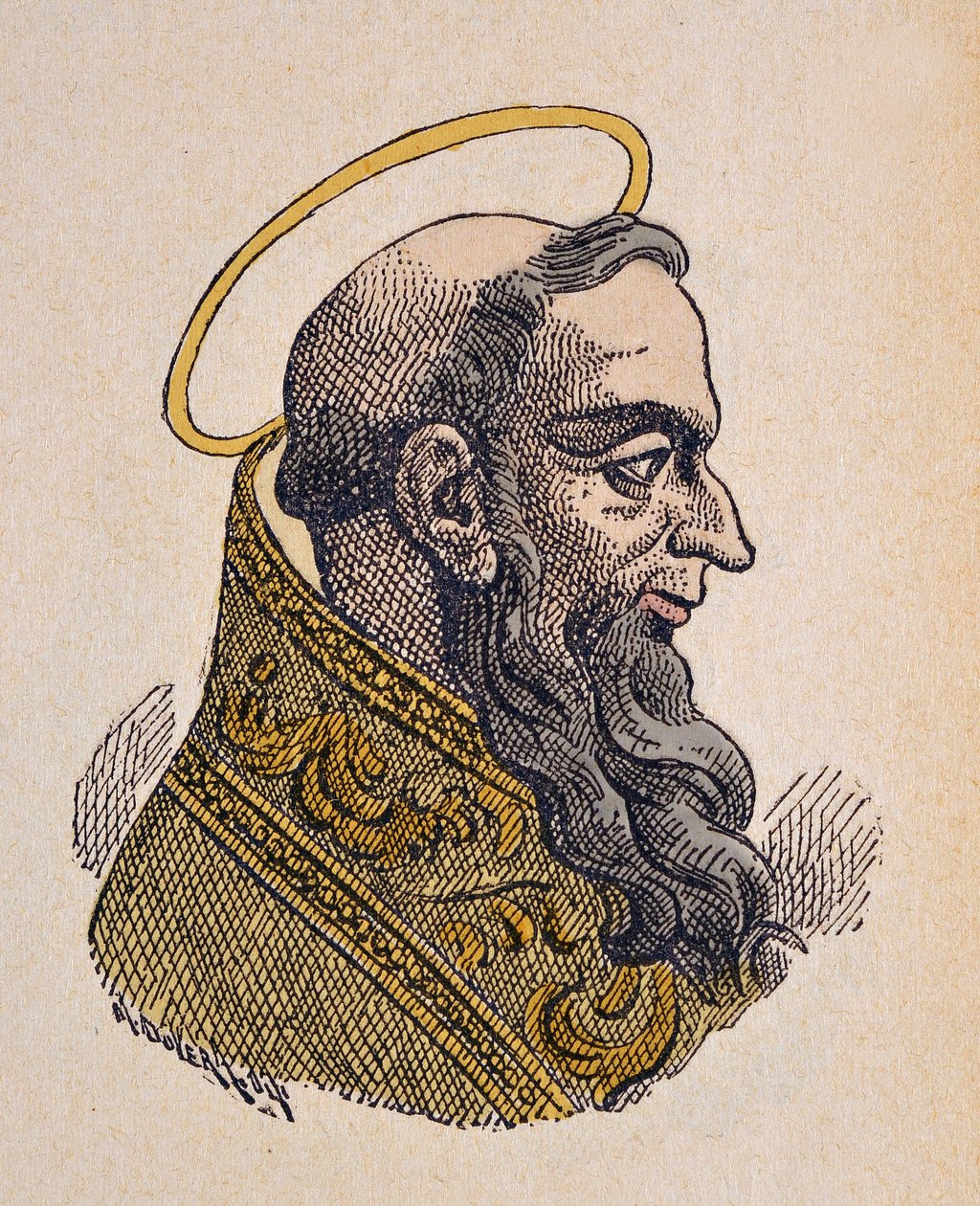 Papa Celestine Ier'in Portresi (Celestine, Celestino veya Celestine I) (422-432) by Italian School