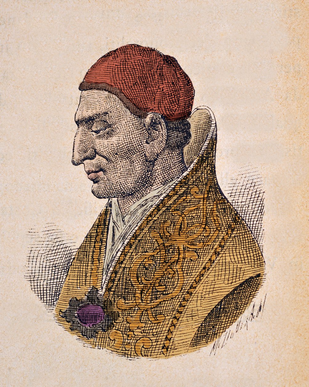 Papa Constantin Ier'in Portresi (Konstantin I veya Constantinus veya Costantino) (708-715) by Italian School