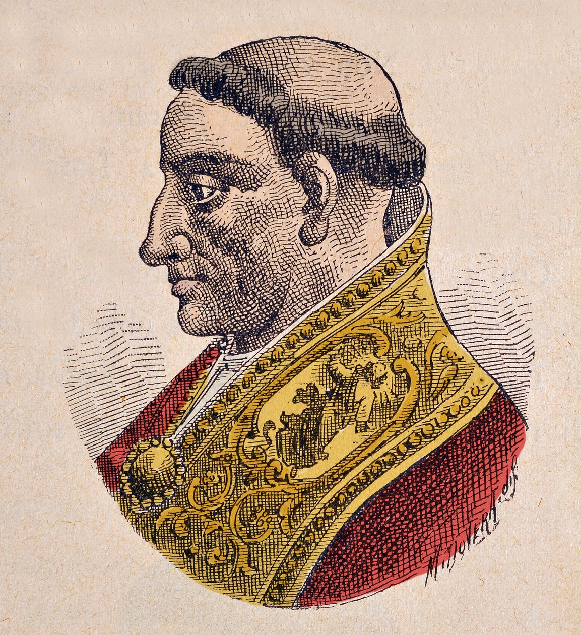Papa IV. Gregoire'nin Portresi (Gregorio, Gregorius veya Gregory) (827-844) by Italian School