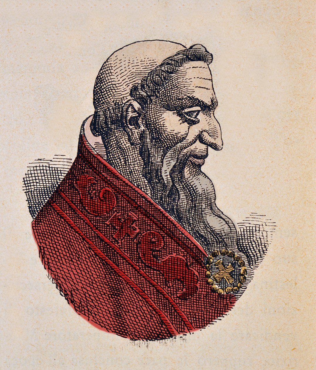 Papa Honorius Ier'in Portresi (Onorio) (625-638) by Italian School