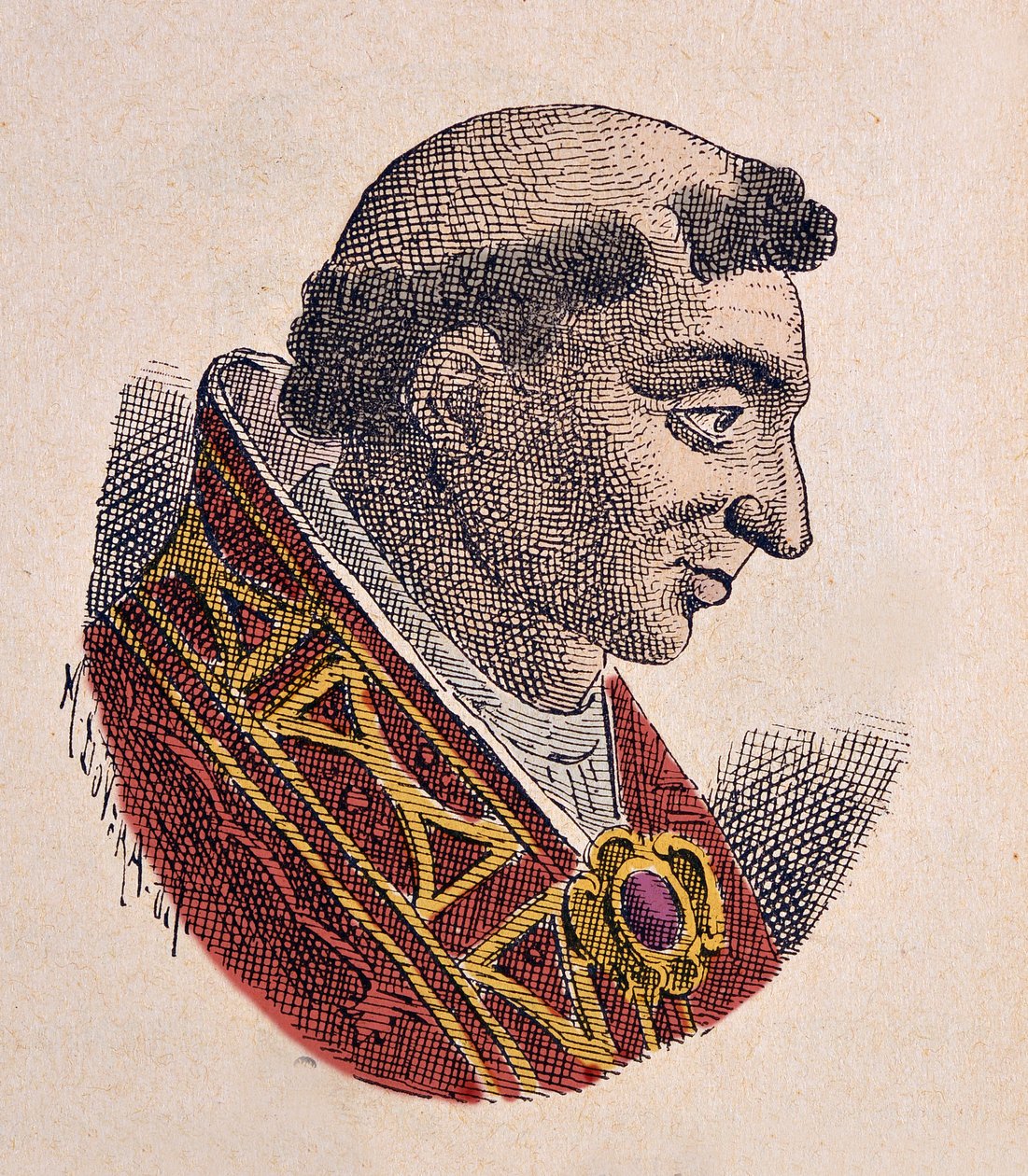 Papa John IX'un Portresi (898-900) by Italian School