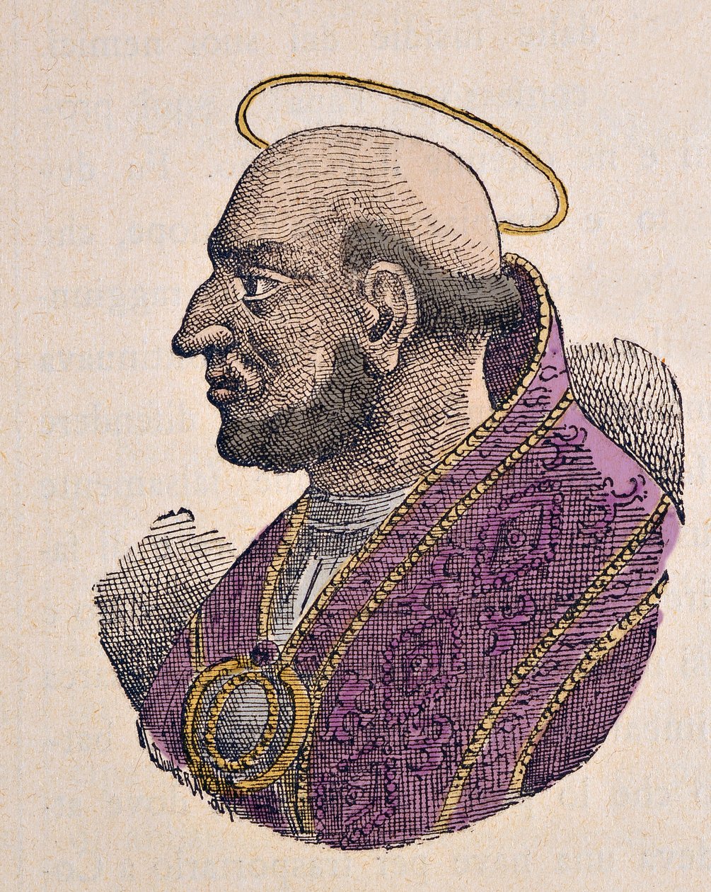 Papa Martin Ier'in Portresi (Martinus I veya Martino) (649-655) by Italian School