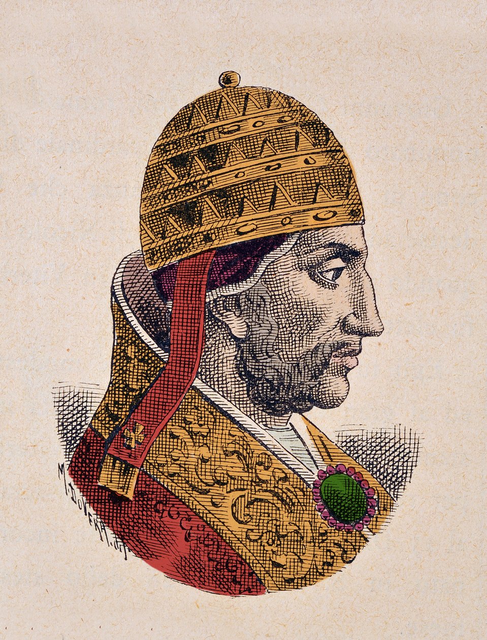 Papa III. Nicolas'ın Portresi (Nicola, Nicholas veya Nicolo veya Niccolo veya Nicolaus) (1277-1280) by Italian School