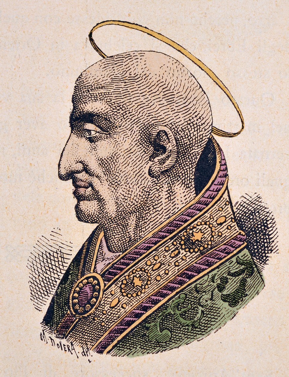Papa Pie Ier'in Portresi (Pius veya Pio) (yaklaşık 144-155) by Italian School