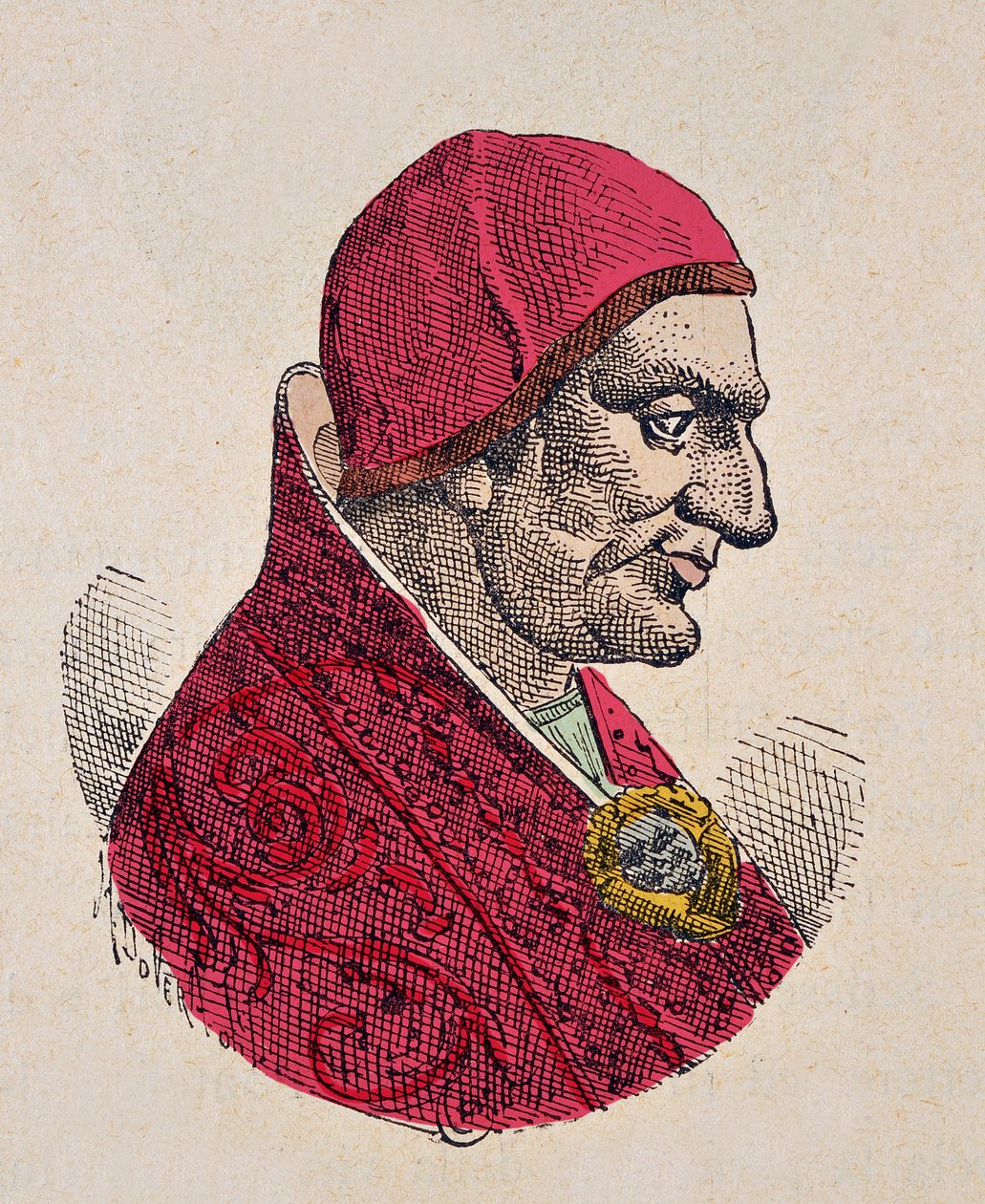 Papa Sabinien'in Portresi (Sabinian veya Sabiniano veya Sabinianus) (604-606) by Italian School