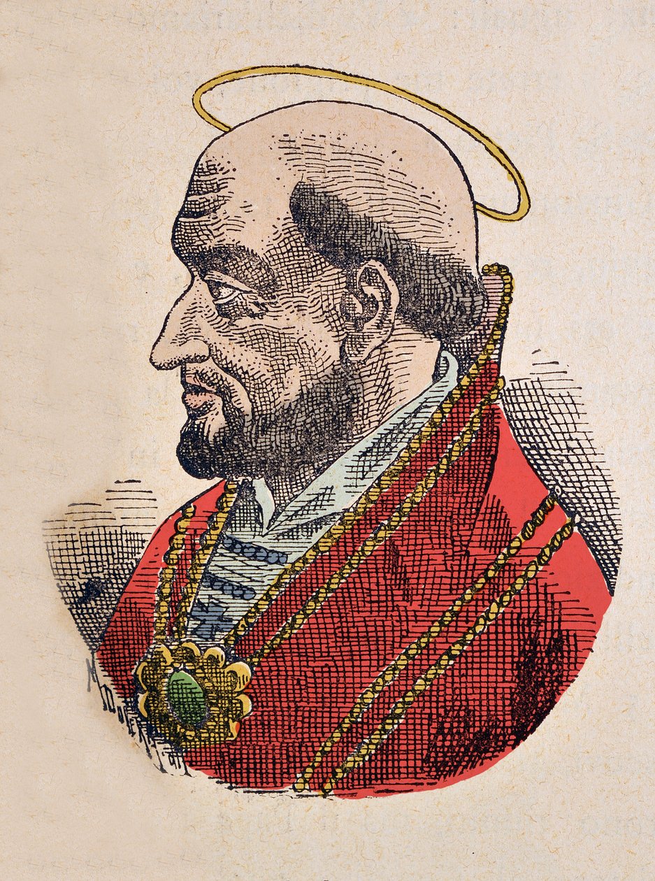 Papa Silvere'in Portresi (Silverius veya Silverio) (535-536) by Italian School