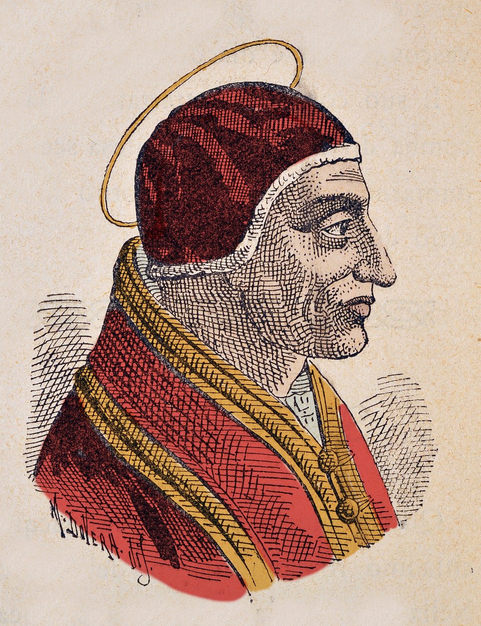 Papa Sixte II'nin Portresi (Sixtus veya Sisto) (258) by Italian School