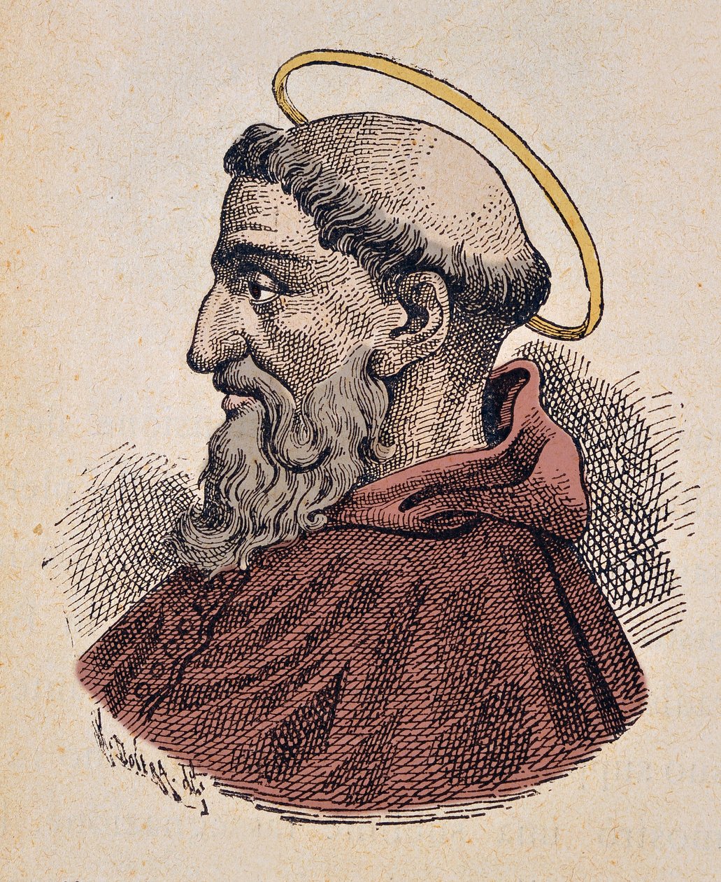 Papa Telesphore Portresi (Telesphorus veya Telesforo) (125-136/138) by Italian School
